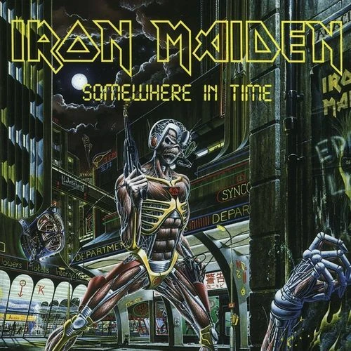 Omot za vinil ploču Iron Maiden Somewhere In Time vinyl