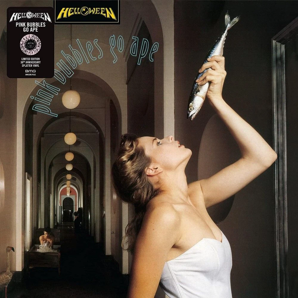 Omot za vinil ploču Helloween Pink Bubbles Go Ape vinyl